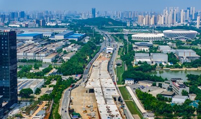 Wuhan Gaoxin Third Road Reconstruction Project Aerial Photo © LeVan
