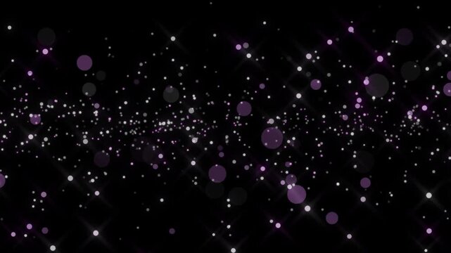丸とキラキラ星 紫 パターン01 ループ 5秒（透過背景）