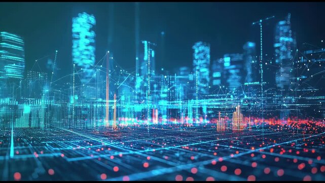 Seamless Loop Predictive Analytics Data City with Real-Time Forecasting Models, Enterprise Business Intelligence Visualization, AI-Driven Decision Support and Advanced Predictive Modeling Background
