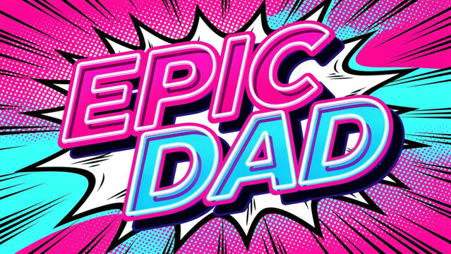 Epic Dad comic pop art speech bubble.