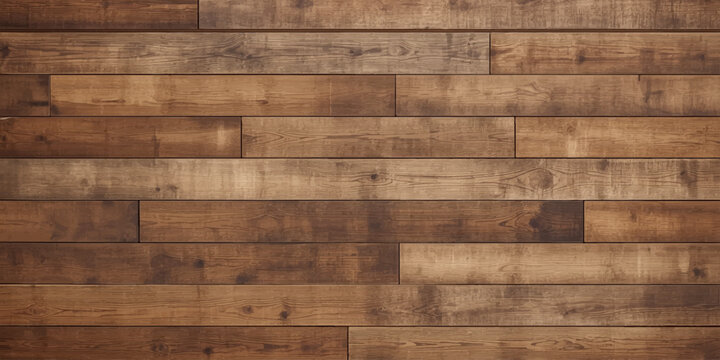 Old wooden wall texture background with brown wooden planks and natural wood grain pattern surface