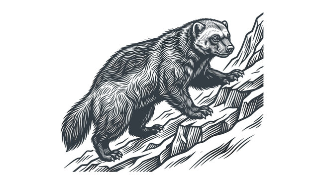 Honey Badger on Rocky Terrain.