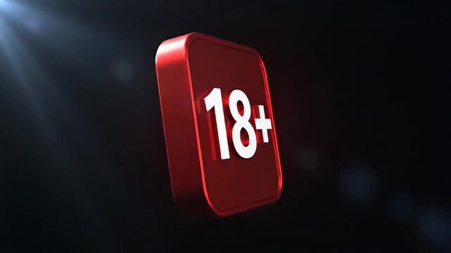 Red 18 plus restriction sign.