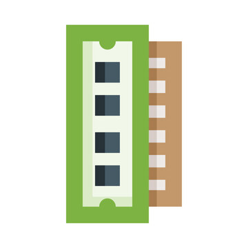 Hardware ram random access memory ddr memory memory bar vector illustration