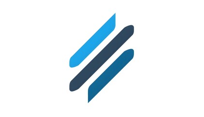 Fototapeta premium Blue claw marks vector icon design, simple minimalist flat illustration of three stylized slash scratch lines isolated on a white background
