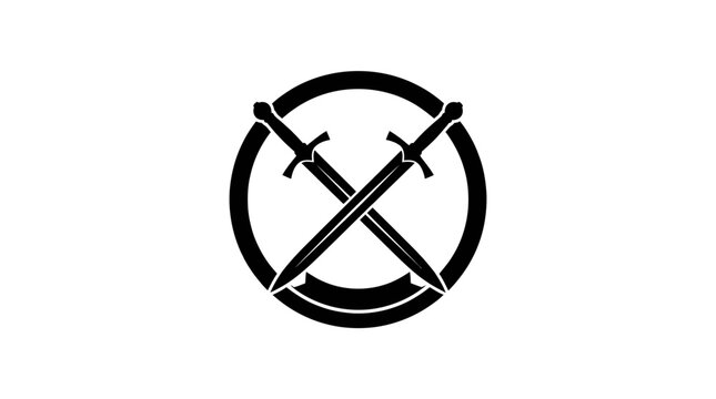 No violence with crossed swords symbol.
