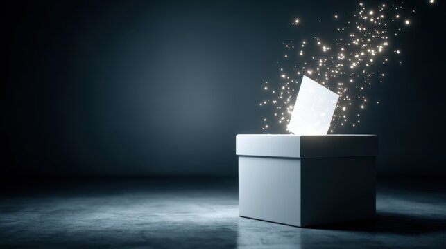 Digital voting token floating over a soft, mesh gradient background symbolizing secure digital elections and blockchain technology, gadget on abstract background