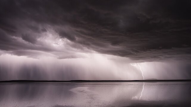 Thunderstorm, Salar de Uyuni, Uyuni, Bolivia