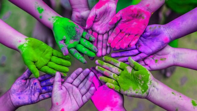 group of hands