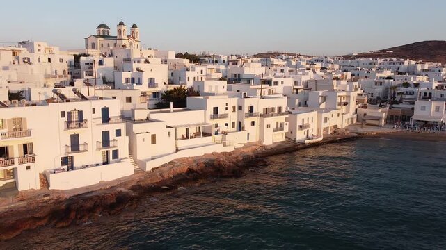 Tripod Shot on Naoussa Bay in Paros Greece