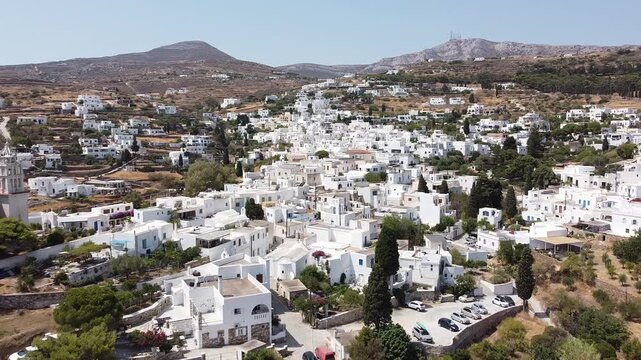 Push In Shot on Lefkes in Paros Greece