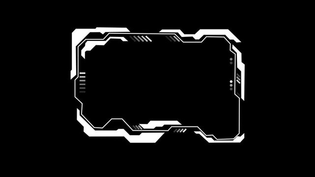 Border frame gleams in a stark white color to provide a versatile and clear graphical element for modern user interfaces or monochromatic software layouts that prioritize readability and simplicity.