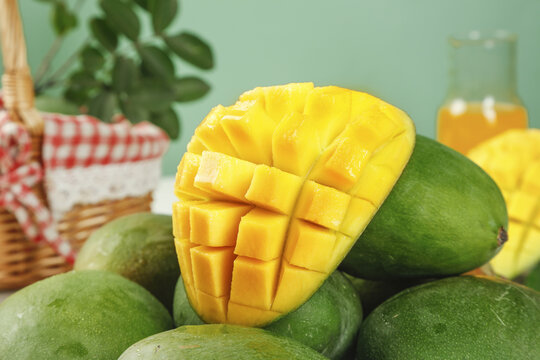 Fresh Panzhihua Sichuan Mango Sliced - Kate Style Food Photography
