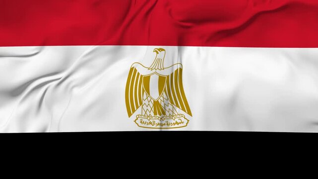 Egypt flag animation seamless loop. 4k Resolution