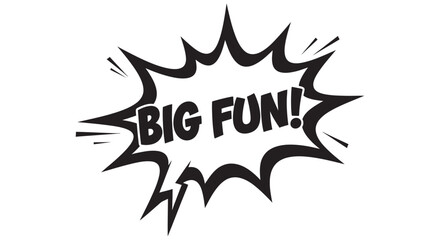 Comic book style explosion shape with text on a white background © Imdadul_Studio