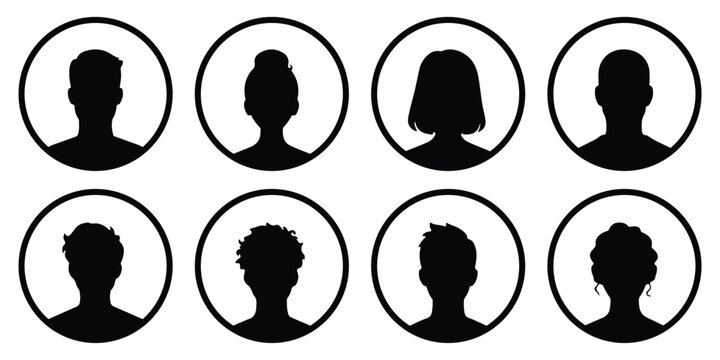 User icon. Minimal profile avatar vector illustration. Circle account symbol for apps and social interfaces sign. Default person pictogram for contact or login concept. blank, default user icon. 