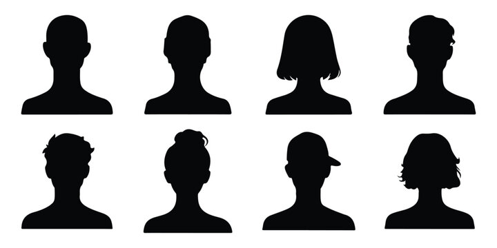user icon set person profile contact people group team outline stroke social member partnership teamwork business human sign symbol web buttons. Blank profile icon set. default icon. 