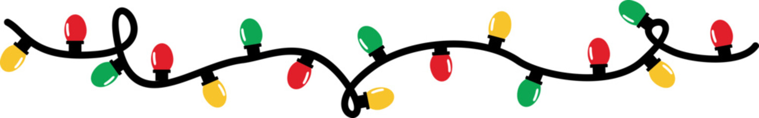 Naklejka premium Christmas Lights Decoration