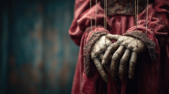 Hand holding a string  marionette_puppet_hands