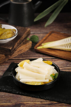 Fresh Pickled Bamboo Shoots and Peppers - Tasty Vegetable Medley