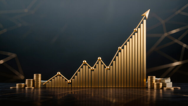 Golden investment growth graph finance