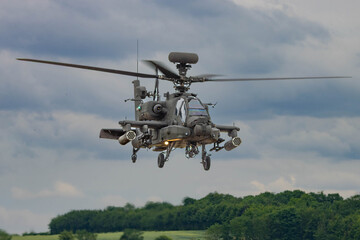 AH64E low flying over the Cambridgeshire countryside, 6th July 2025, Duxford, United Kingdom © adrian