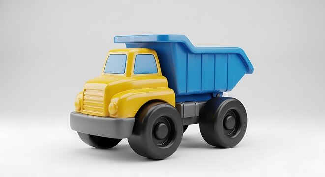 Colorful plastic toy dump truck for children