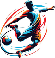 Abstract Footballer illustration vector 2 © Saumitra