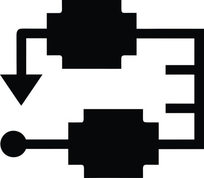quantum supremacy icon Black silhouette vector illustration on transparent background