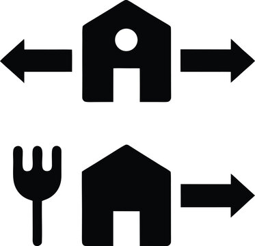 farm to fork traceability icon Black silhouette vector illustration on transparent background