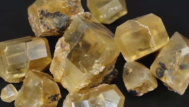 An Extensive Specimen of Golden Yellow Calcite Mineral Utilized for Handcrafted Jewelry Creations