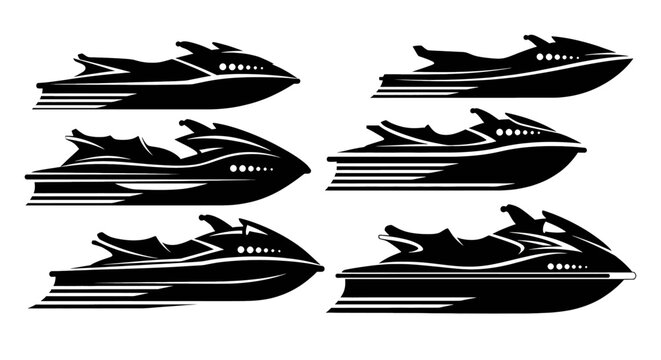 Black jet ski watercraft vehicle.