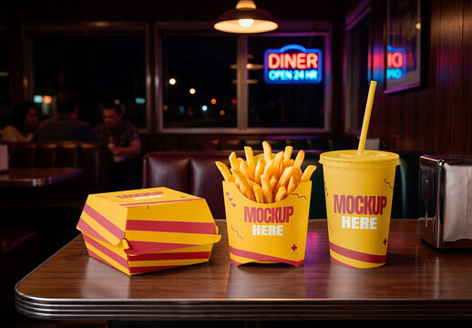 Fast Food Set Mockup