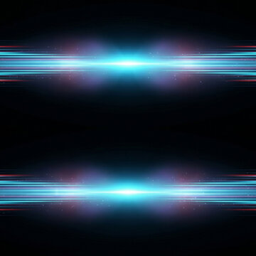 High Speed Futuristic Neon Light Trails and Motion Blur Lines