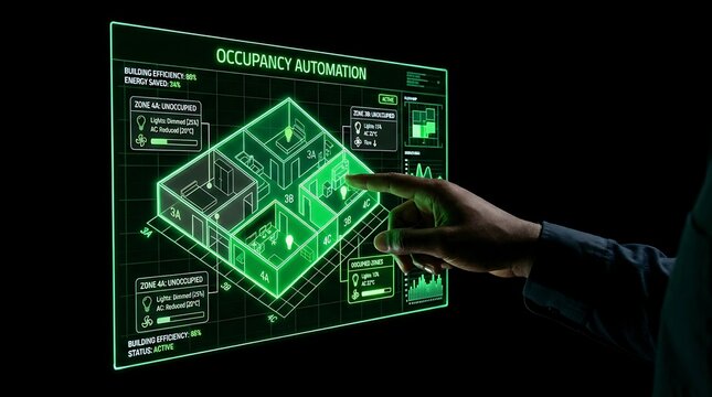 Person Interacting with 3D Digital Blueprint.