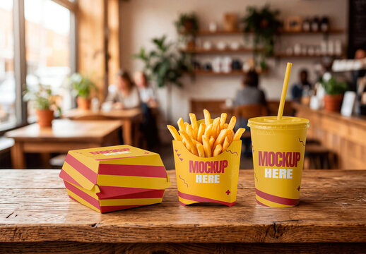 Fast Food Set Mockup
