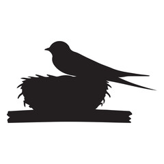 Fototapeta premium Barn Swallow Flying Bird Vector Silhouette Illustration Design Concept Idea