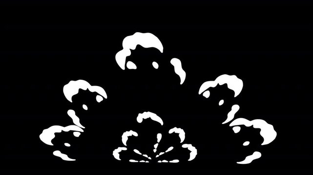Smoke explosion burst animation vfx