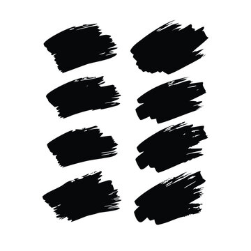Thick Graffiti Chisel Tip Marker Stroke Vector Element Sheet