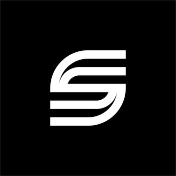 The SS Monogram Leaf Logo features a sleek, linear S shape. This modern, futuristic design is perfect for eco tech, sustainable branding, or innovation agencies seeking a unique identity.