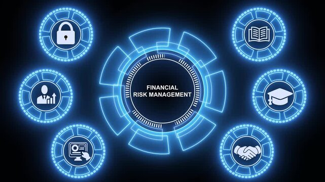Business foresight concept showing teamwork depicting concepts of financial risk management.. 4k video animation