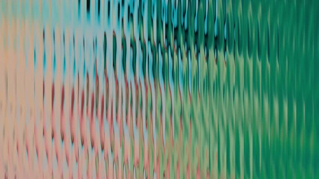 Abstract teal and green vertical wave pattern with soft light reflections