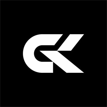 GK or KG Abstract Logo showcases a sleek, flowing connection. Its modern, unique aesthetic is perfect for digital media, networking businesses, or creative agencies needing fluid branding.