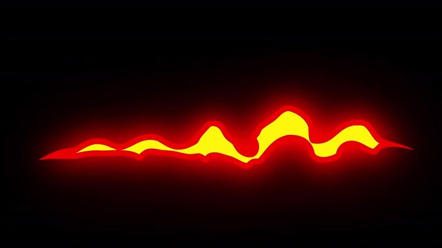 Fire vfx bright yellow flame with orange border glow and cartoon energy.
