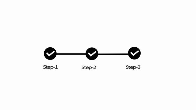 Minimalist digital process interface showing step one on white background a clean and digital user graphic