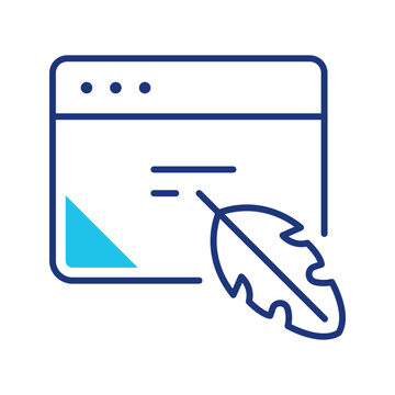Video content icon. Business and video content line symbol. Color.