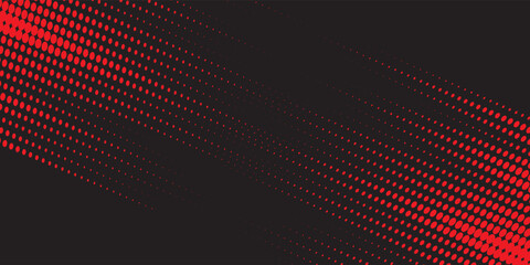 Fototapeta premium Red halftone dots blue color pattern gradient grunge texture background. Red halftone dot pop art comic style vector illustration, eps10.