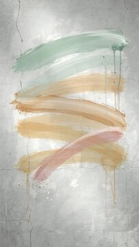 Abstract paint strokes on metallic textured wall surface with abstract metallic artistic background creative