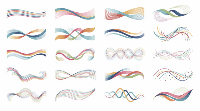 Abstract Tech Glowing Laser Wave Lines and Vibrant Digital Ribbon Stream Graphics for Cyber Security Website Banners and High Tech presentation Layout Slides