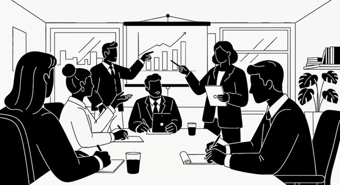 business people in a meeting room
